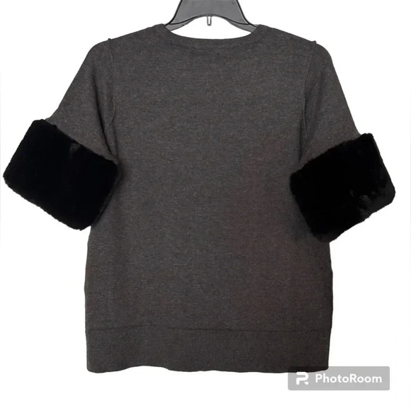 Michael Kors half sleeve faux fur cuffed sweater - Picture 4 of 7